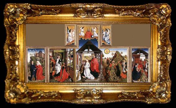 framed  unknow artist Nativity Triptych, ta009-2